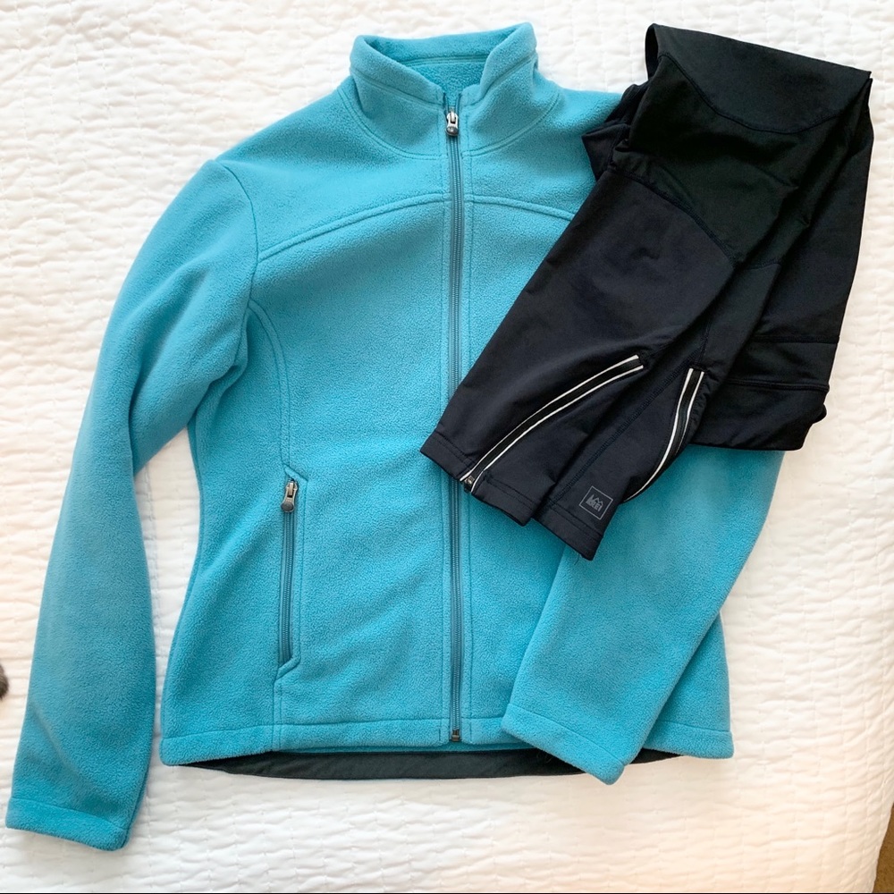 REI Bundle Fleece and Leggings Sz Medium